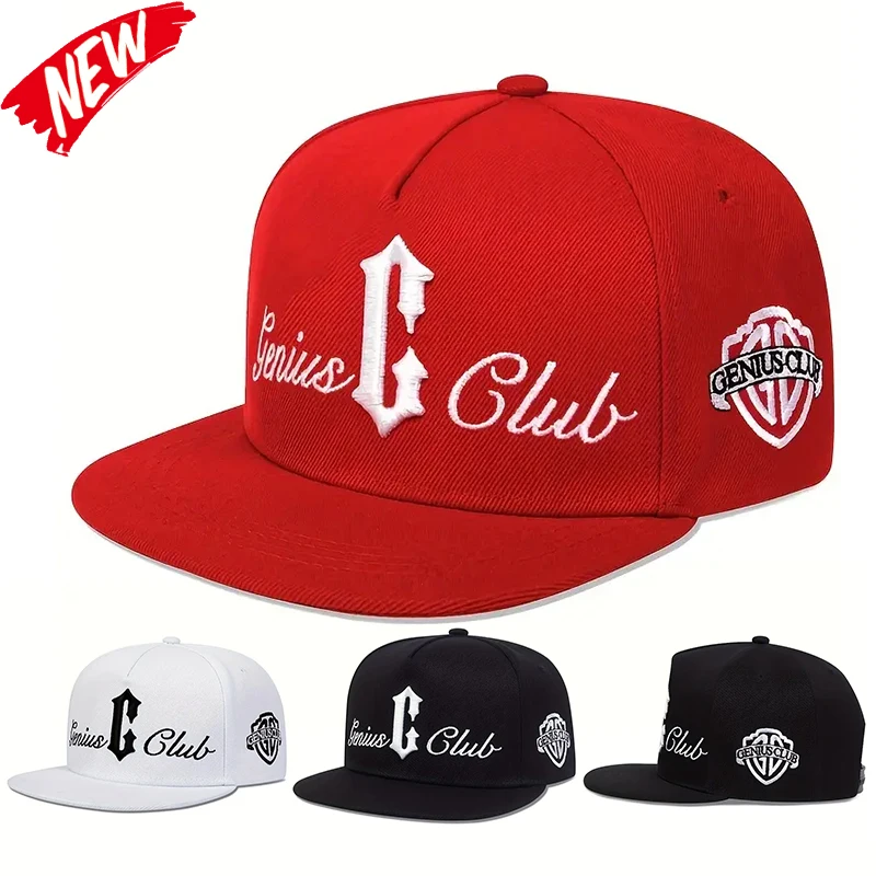 Mode Unisex Brief Seite GENIUS CLUB Stickerei Hip-hop Hüte Outdoor Einstellbare Casual Baseball Caps Sonnenschutz Hut