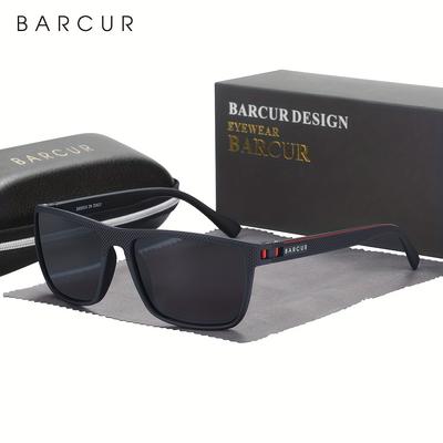 TEMU [glasses]barcur Tr90 Sports Polarized Glasses For Men Women Weight Comfortable Glasses Eyewear Accessory Hiking Driving Riding Finishing Traving Good Gift Image
