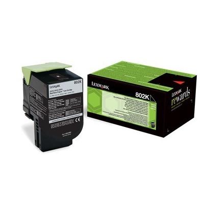 Original Lexmark 80C20K0 / 802K Toner Schwarz