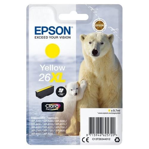 Original Epson C13T26344012 / 26XL Druckerpatrone Gelb