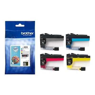 Original Brother LC-424VAL Druckerpatronen Multipack (Schwarz,Cyan,Magenta,Gelb)