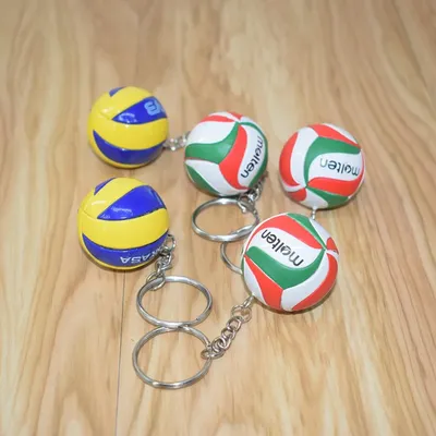 Fashion PVC Volleyball Keychain Ornaments Business Volleyball Gifts Beach Ball Sport For Players Men