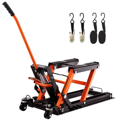 VEVOR Steel Hydraulic Motorcycle Jack Stand, 1500 LBS ATV Scissor Lift Jack, 4.7"-15" Scissor Lift