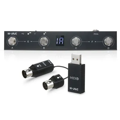 M-VAVE Chocolate MIDI Controller BT Rechargeable 4 Buttons MIDI Controller Pedal APP Control with