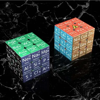 3x3x3 Magic Cube Puzzle Math Physics Chemistry Elements Patterns Cubes Children's Gifts Educational