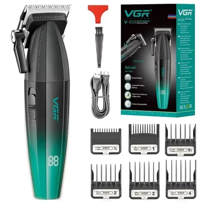 Original VGR Metal 9000RPM Hair Clipper Professional Men's Rechargeable Hair Trimmer Barber Cordless