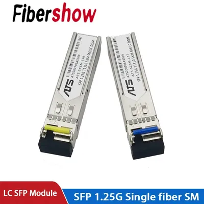 1Gb LC SFP Module single fiber Optical Transceiver Gigabit Fiber sfp switch module 5-80km Compatible