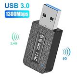 USB Wifi Adapter 1300M USB 3.0 WiFi Adapter for PC Desktop Laptop Dual Band 5G /2.4G USB WiFi Dongle Wireless Network Adapter Supports Windows 10/8/8.1/7/XP Mac OS Linux