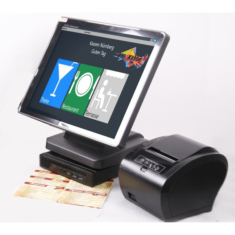 15" Kasse für EINZELHANDEL: 15" Touchscreen, Kassenrechner, Bondrucker, Blitzkasse Handel Image