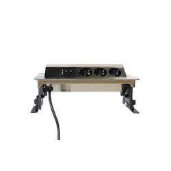 Hammerbacher-Steckdosenl. 3xStrom, 2xUSB, ohne Fräsung-VELDUSB0 Image