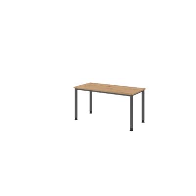 Hammerbacher-Schreibtisch 4Fuß-rd.140x67cm Asteiche/graphi-VHS614/R/G Image