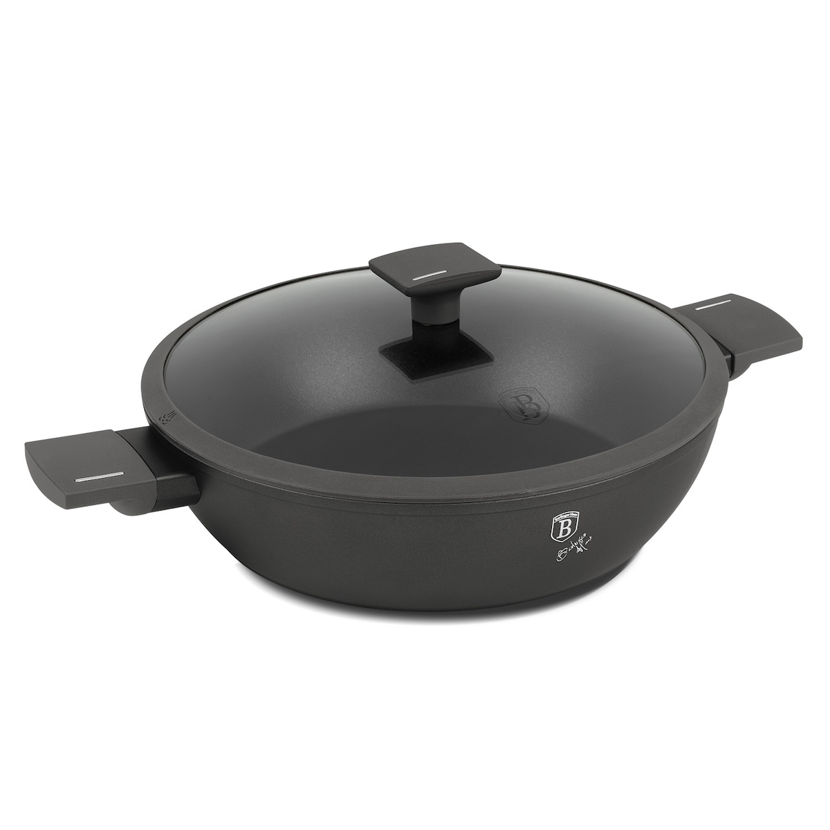 Berlinger Haus Antracit Collection Flacher Topf mit Deckel, Ø 30 cm Image