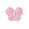 Jibbitz Tiny Pink Glitter Butterfly Shoes