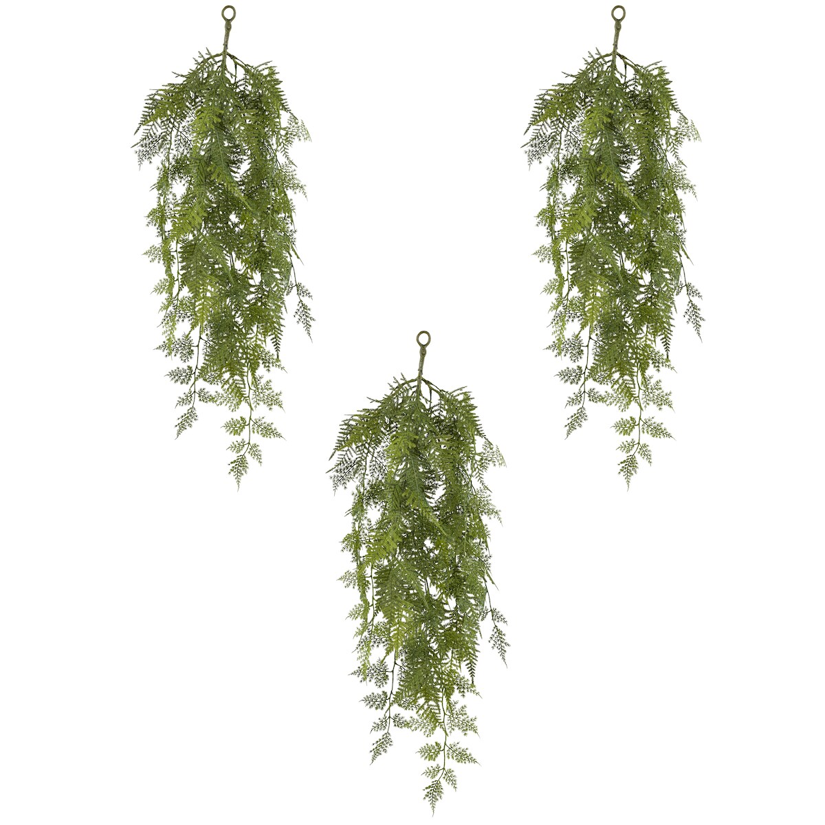 CREATIV green künstliche Pflanze Asparagus setaceus Hänger ca 90cm 3er Set Image