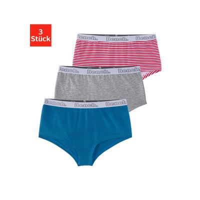 Panty BENCH., Kinder, Gr. 122/128, blau (blau, grau, gestreift), Jersey, Obermaterial: 92% Baumwolle, 8% Elasthan, unifarben, gestreift, körpernah, Unterhosen, in uni und gestreift Image