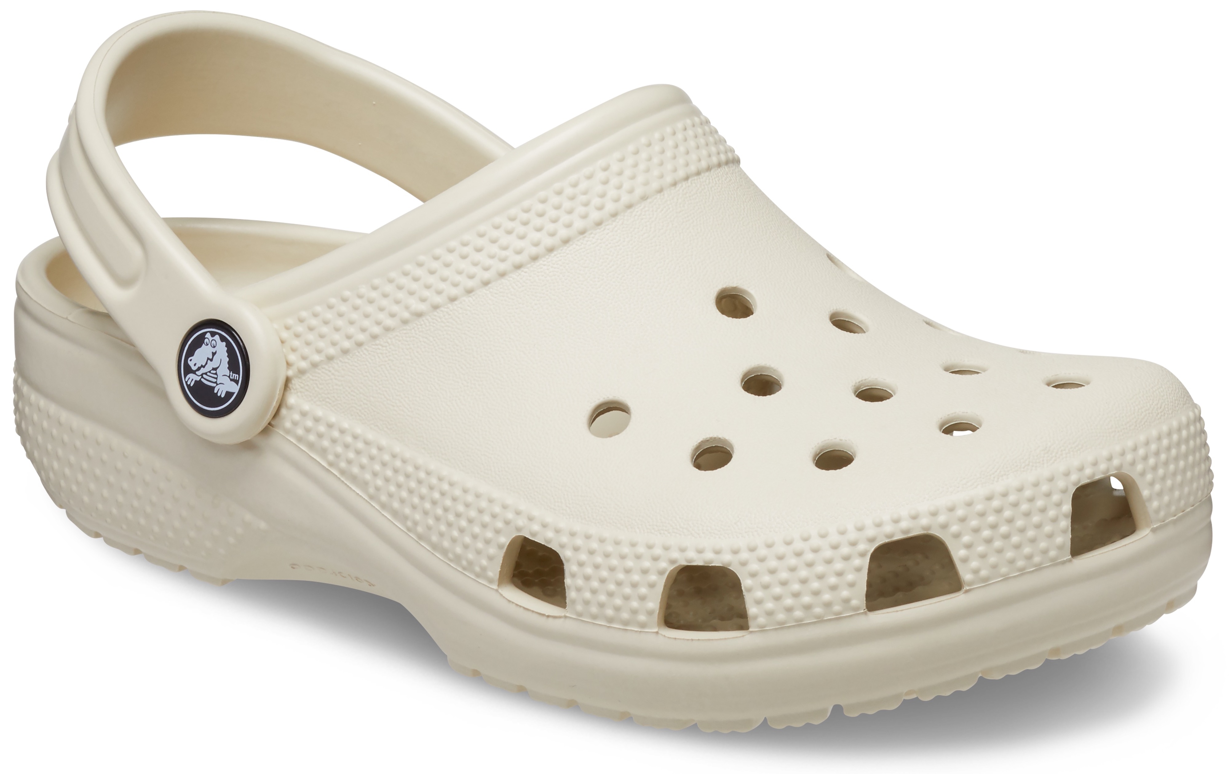 Clog CROCS "Classic K", Kinder, Gr. 32, beige, Croslite™, unifarben, Klassisch, Schuhe, Sommerschuh, Hausschuh, Badeschuh mit schwenkbarem Fersenriemchen