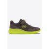 Sneaker LOTTO, Gr. 28, grau (grau, lime), Textil, Synthetik, sportlich, Schuhe, - in kinderfußgerechter Passform