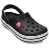 Clog CROCS "Crocband Clog", Kinder, Gr. 24, schwarz-weiß (schwarz, weiß), Croslite, casual, Schuhe, Sandale, Sommerschuh, Badeschuh mit Lüftungsöffnungen