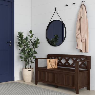 WYNDENHALL Halifax 48-in. Solid Wood Entryway Storage Bench - 48 Inches wide