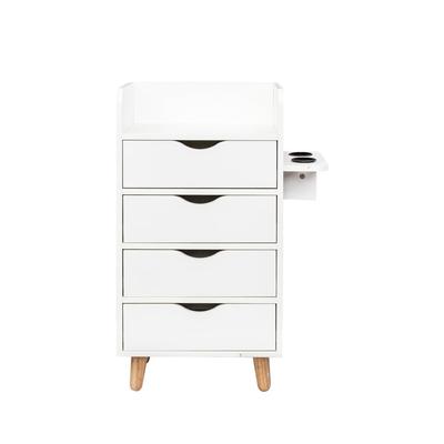 4 -Layer Salon Storage Cabinet,with 2 Hair Dryer Holders,4 Drawers