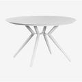 Sklum - Valerie runder Gartentisch aus Aluminium Gardenia Weiß Ø100 cm