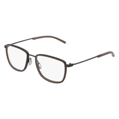 Porsche Design 8365 Unisex-Brille inkl. Gläser Vollrand Rechteckig Metall-Gestell 53mm/18mm/145mm, braun