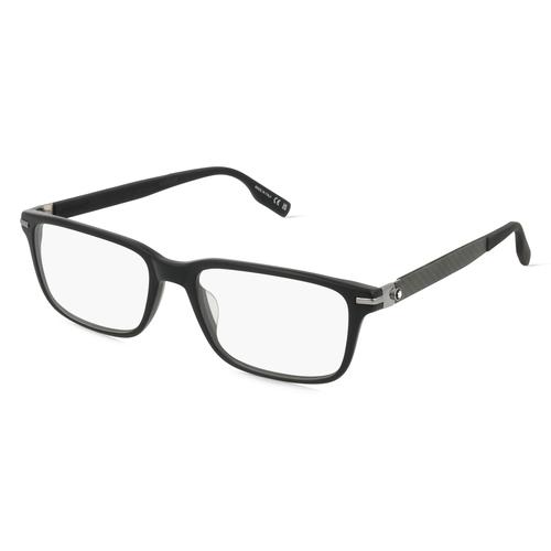 Montblanc MB0252O Herren-Brille inkl. Gläser Vollrand Rechteckig Acetat-Gestell 56mm/18mm/145mm, schwarz