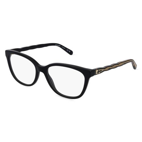 Coach HC6186 Damen-Brille inkl. Gläser Vollrand Cateye Acetat-Gestell 53mm/17mm/140mm, schwarz