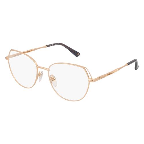 Nina Ricci NRIVNR353 Damen-Brille inkl. Gläser Vollrand Eckig Metall-Gestell 52mm/17mm/135mm, pink