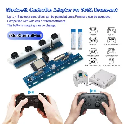 iBlueControlMod Wireless Controller Internal Adapter Bluetooth Wireless Controller Adapter For SEGA