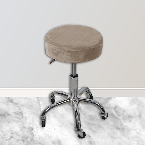 Universeller Bezug für runde Hocker aus Samt – Bezug für runde Bardrehstühle – Sitzbezug für runde Barhocker – weich und strapazierfähig – perfekt zum Schutz und zur Aufwertung von Barhockern Image