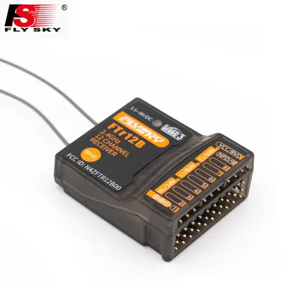 FLYSKY FTR12B 2.4GHz 12CH Receiver for RC Airplane Helicopter Vehicle Dual Antennas for PL18 NB4 NB4