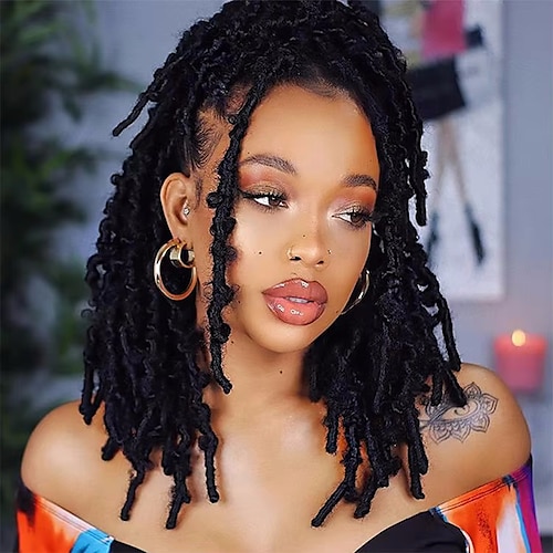 Top Girl Faux Locs 14'' weiche, natürliche, lange, synthetische, vorgeschleifte Butterfly Locs-Häkelzöpfe, Haarverlängerung für schwarze Frauen Image