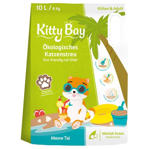 10L KittyBay Ökologische Katzenstreu Meow Tai Brauner Maniok