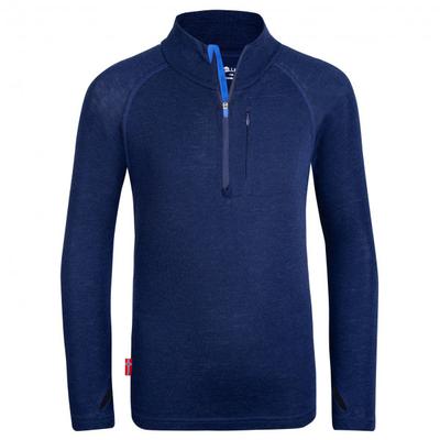 Trollkids - Kid's Lofoten Half Zip - Merinoshirt Gr 110 blau Image