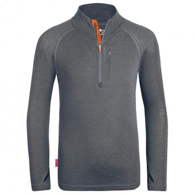 Trollkids - Kid's Lofoten Half Zip - Merinoshirt Gr 92 grau Image