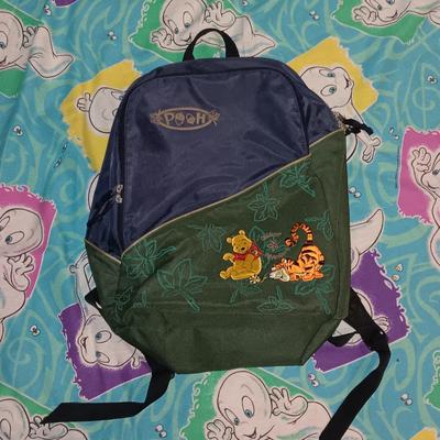 Disney Bags | 90s Disney Store Winnie The Pooh Outdoor Adventure Hiking Backpack Bag Vintage | Color: Blue/Green | Size: Os