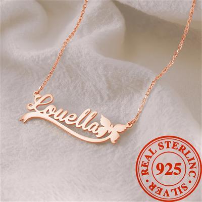 TEMU Personalized Name , 4.5g 925 Name Pendant For 's Day , , Weddings, And Graduations ( In English )