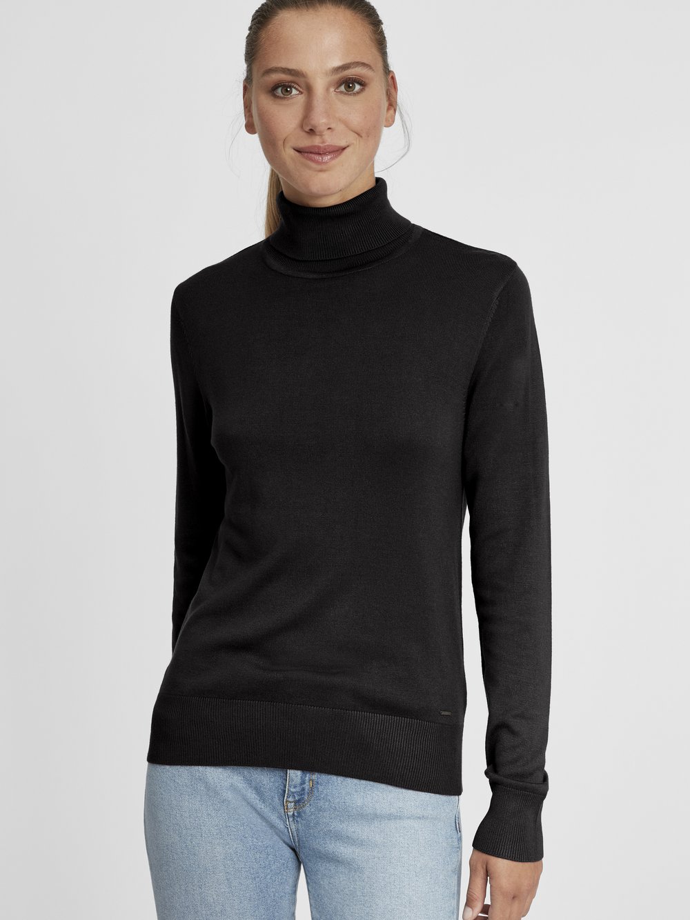 OXMO Rollkragenpullover Damen schwarz, L Image