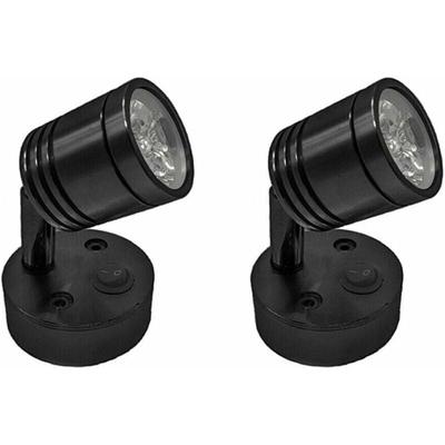 Odipie - 2 Stück 12 v LED-Spot-Wand-Leseleuchte, Nachttischlampe, verstellbarer Schalter, Image