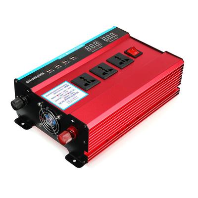 Insma - Wechselrichter 10000W dc 12V zu ac 220V Auto Sinus Konverter 4 usb Ladegerät (Rot 12V