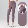 Per donna Pantaloni da yoga Leggings da yoga Fascia Elastica Vita Alta Pilates Allenamento in Palestra Allenamento Collant Tinta unica Grigio scuro Nero Avorio Gli sport Abbigliamento sportivo