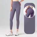 Per donna Pantaloni da yoga Leggings da yoga Fascia Elastica Vita Alta Pilates Allenamento in Palestra Allenamento Collant Tinta unica Grigio scuro Nero Avorio Gli sport Abbigliamento sportivo
