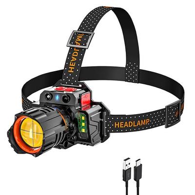 Portable USB Rechargeable Sensor Headlamp - Super Bright Waterproof Zoom Fishing Torch Head Light for Outdoor Camping Light