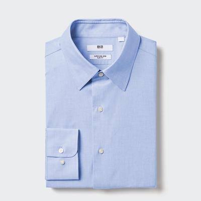 Uniqlo - Cotton Super Non-Iron Slim Fit Shirt - Blue - XL
