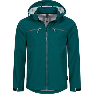 Softshelljacke LPO "LAC SIMARD NEW II Men", Herren, Gr. M, blau, 96% Polyester; 4% Elasthan, casual, bequem, Langarm mit verstellbarem Klettverschluss, Jacken, mit abnehmbarer Kapuze Image