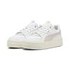 Sneaker PUMA "Carina Street Lux Sneakers Damen", Gr. 40, weiß (weiß mauve mist gold pink), Obermaterial: Leder; Futter: Synthetik; Laufsohle: Gummi, Schuhe