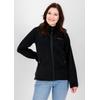 Fleecejacke DEPROC ACTIVE "WAWA BAY", Damen, Gr. 36 (S), schwarz, 100% Polyester, sportlich, Langarm gerader Abschluss, Jacken, auch in großen Größen erhältlich