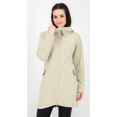Fleecejacke DEPROC ACTIVE "WAWA PEAK", Damen, Gr. 46 (L), beige (sand), 100% Polyester, sportlich, Langarm gerader Abschluss, Jacken, mit 2-Wege-Reißverschluss Image