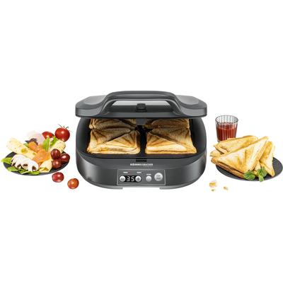 ROMMELSBACHER Sandwichmaker "ST 1800 für American Toasts im XL Format", grau (schiefergrau), B:36,5cm H:13cm T:31,5cm, Sandwichmaker Image